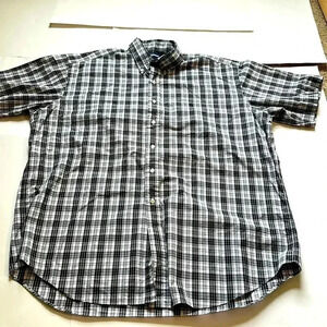 Ralph Lauren Golf black and white button up shirt size XL
